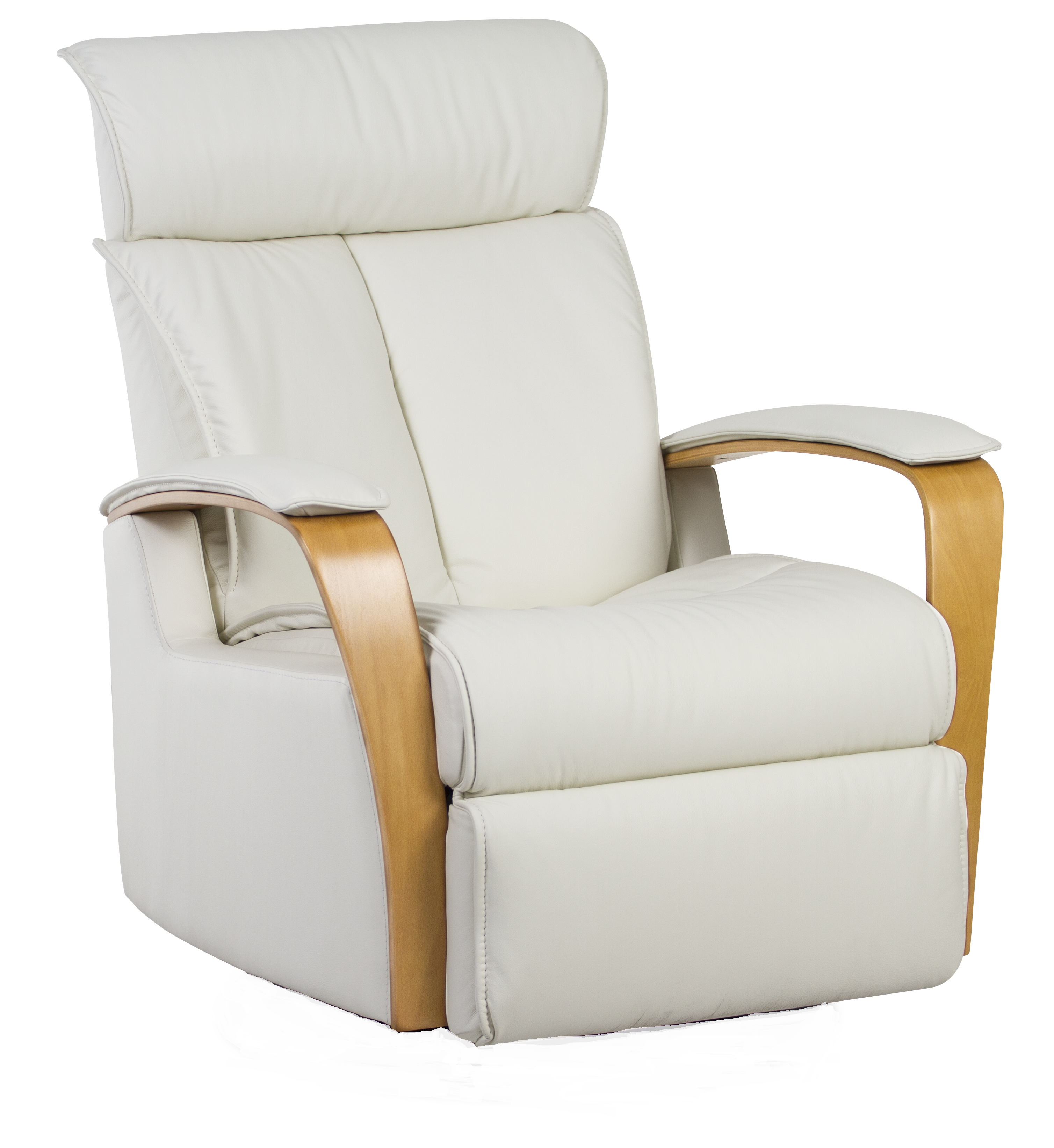 Small white leather recliner deals