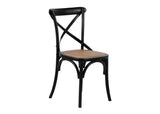 CORALE CROSS BACK DINING CHAIR WOODEN BACK