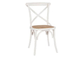 CORALE CROSS BACK DINING CHAIR WOODEN BACK