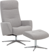 SPACE 2100 CHAIR AND OTTOMAN METAL